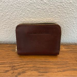 Portland Leather Goods Small Cognac Zip Wallet
